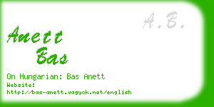 anett bas business card